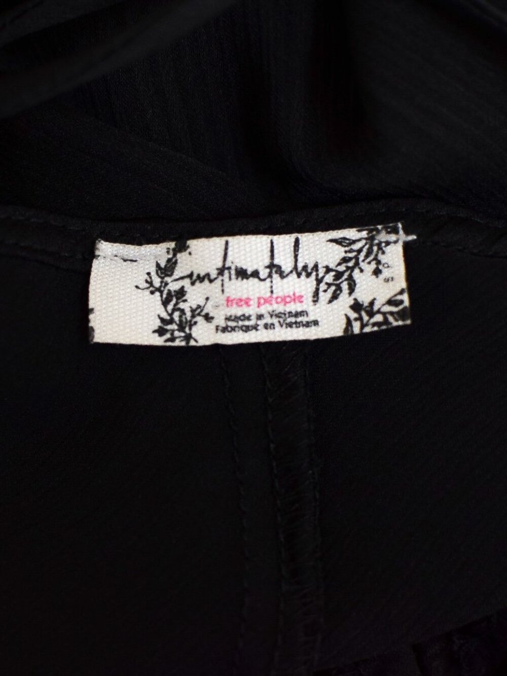Free People Nothing Better Ruched Midi Slip Dress Black Sz S Tie Back Front Slit - Picture 12 of 13
